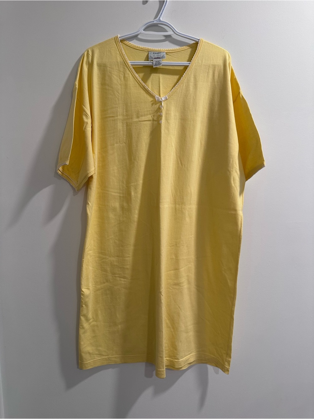 East West  Yellow V-Neck Short Sleeve Sleep Wear